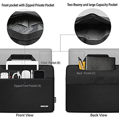 iBenzer 15.6 16 inch Laptop Computer Sleeve Carrying Case Bag for New MacBook Air 15-inch M2 A2941, MacBook Pro 15/16-inch, 15" Surface/Dell/HP/Acer/Lenovo Chromebook, Black LS-SLD15-BK - color: Black, size: 15 INCH