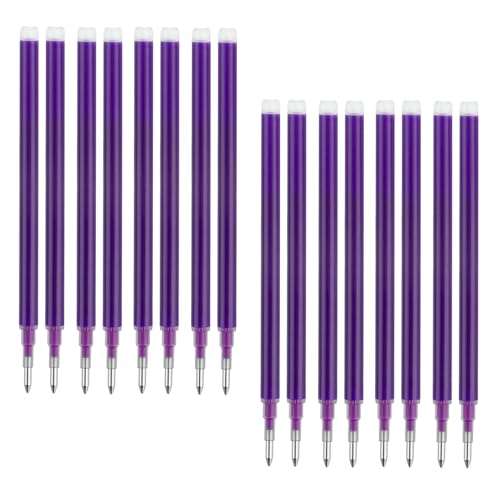 0.7 mm Erasable Gel Ink Pen Refills Compatible with Frixion Friction, Smooth Writing Multicolor Retractable Fine Point Pen Refill for School Office Home Art (Purple, 16) - style: Purple