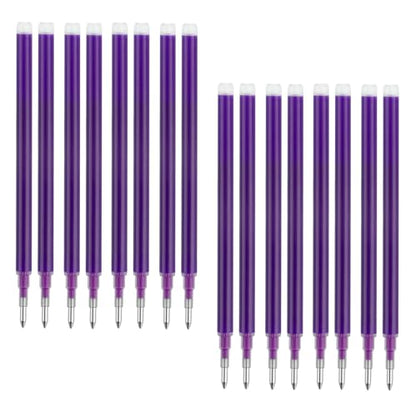 0.7 mm Erasable Gel Ink Pen Refills Compatible with Frixion Friction, Smooth Writing Multicolor Retractable Fine Point Pen Refill for School Office Home Art (Purple, 16) - style: Purple