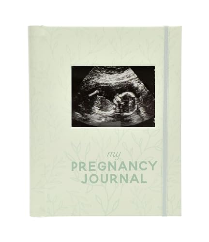 Pearhead My Pregnancy Journal, Guided Pregnancy Memory Book with Sonogram Photo Insert, Trimester Milestone Tracker & Keepsake for Expecting Moms, Baby Shower Gift, Sage Green Leaf - color: Sage Green Leaf Pregnancy Journal