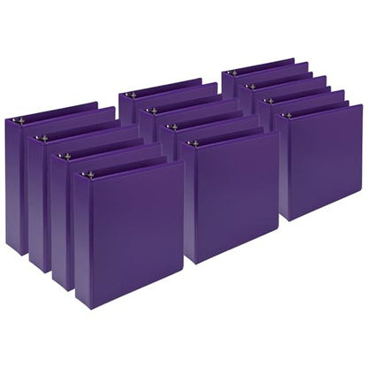 Samsill Plant-Based 2 Inch Durable Round Ring, View Binder, Eco-Friendly, USDA Certified Biobased, 12-Pack, Purple - color: Purple, size: 2", style: 12 Pack