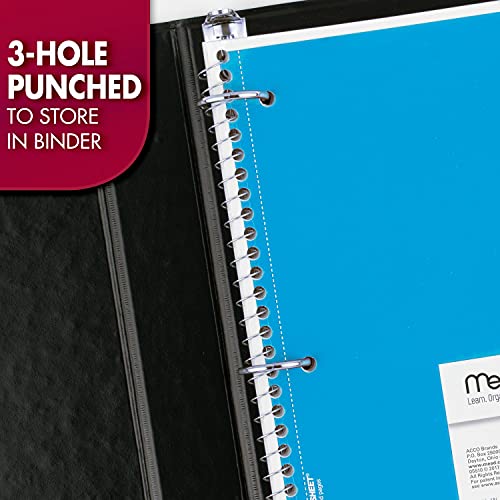 Mead Spiral Notebook, 24 Pack, 1 Subject, Wide Ruled Paper, 7-1/2" x 10-1/2", 70 Sheets per Notebook, Colors Will Vary (930203-ECM25) - size: Pack of 24