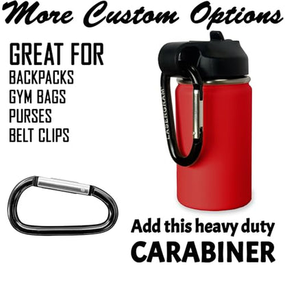 LaserGram Personalized Water Bottle, Grad Cap Class of 2023, 2024, 2025, 2026, 2027, Stainless Steel Double Wall Vacuum Insulated with Flip Top Straw, Custom Engraved Gift (12oz / 335ml Red) - color: Red, size: 12 Ounces