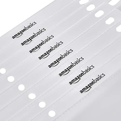 Amazon Basics Heavy Duty Non-Glare Sheet Protector for Documents, 3 Ring Binder, Top Loading, Letter Size, Clear, 500-Pack - size: 500 Pack, style: Non-glare Finish