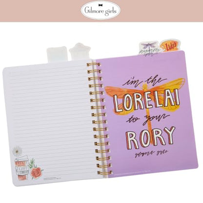 Gilmore Girls Tab Journal Notebook for Girls, Teens & Fans, Spiral Bound, 96 Lined Pages, 8 x 7 inches - style: Gilmore