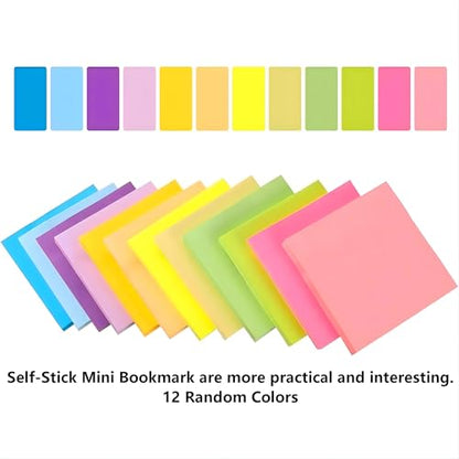 24 Pads Sticky Notes 3x3,Self-Stick Mini Notepad 100 Sheet/Pad Total 2400 Sheets, Office Supplies Vibrant Bright 12-Colors (Bright 3x3 12 Colors) - color: Bright 3x3 12 Colors