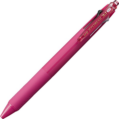 Uni Jetstream Multi Pen 3and1, 0.7mm Ballpoint Pen and 0.5mm Mechanical Pencil, Pink Body (MSXE460007.77) - style: Pink Body