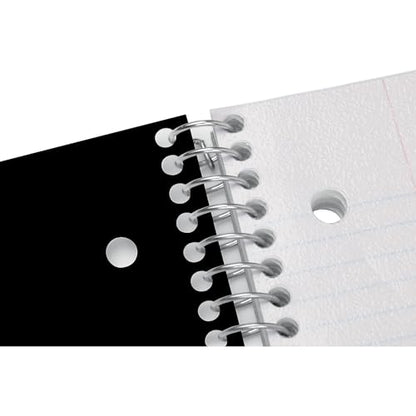 Office Depot® Brand Stellar Poly Notebook, 8-1/2" x 11", 5 Subject, College Ruled, 200 Sheets, Black