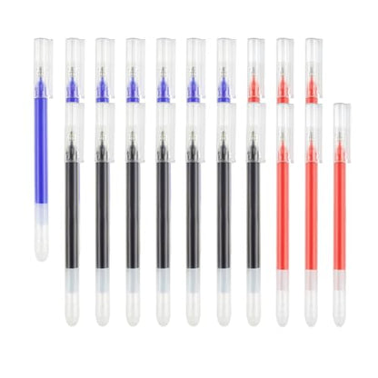 Volcanics Erasable Gel Ink Pens 20 Pack – 7 Black, 7 Blue, 6 Red Heat Erasable Gel Pens, Smooth Writing, No Refill Needed, No Smudge, for School, Office, Journaling, Note Taking - color: Black Black and Red