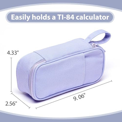 SPACEMATE Pencil Case Pouch Box Bag School Supplies Girls Boys Kids, Cute Preppy Stuff Large Big Capacity Aesthetic Pen Organizer, Back to College Stationary, Purple, Heavy Duty Canvas, 1800ml - color: Purple
