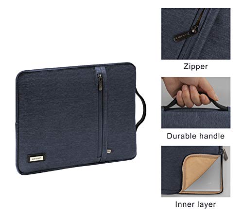 LONMEN 14 inch Laptop Sleeve Case Water-resistant Handle Bag for most 14" computer/Surface Book/Lenovo Flex 4/Yoga 530/Thinkpad L480 E485/HP Pavilion X360/Dell New Latitude 5490 7490 2018,Blue - color: Blue, size: 14 Inch