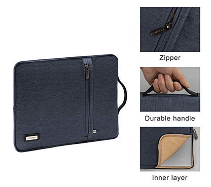 LONMEN 14 inch Laptop Sleeve Case Water-resistant Handle Bag for most 14" computer/Surface Book/Lenovo Flex 4/Yoga 530/Thinkpad L480 E485/HP Pavilion X360/Dell New Latitude 5490 7490 2018,Blue - color: Blue, size: 14 Inch