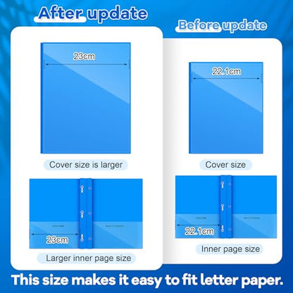 Henoyso 48 Pcs Plastic Folders with Clear Front Pocket and 3 Prong Take Home Plastic 2 Pocket Folder Back to School for Students Parent Teacher Communication for School Office (Blue) - color: Blue
