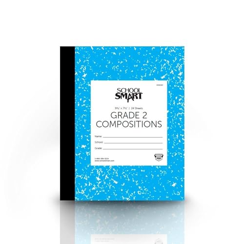 School Smart Skip-A-Line Ruled Composition Book, Grade 2, Blue, 48 Pages - size: 24 Sheets/48 Pages - Grade 2