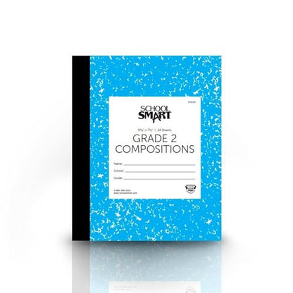 School Smart Skip-A-Line Ruled Composition Book, Grade 2, Blue, 48 Pages - size: 24 Sheets/48 Pages - Grade 2