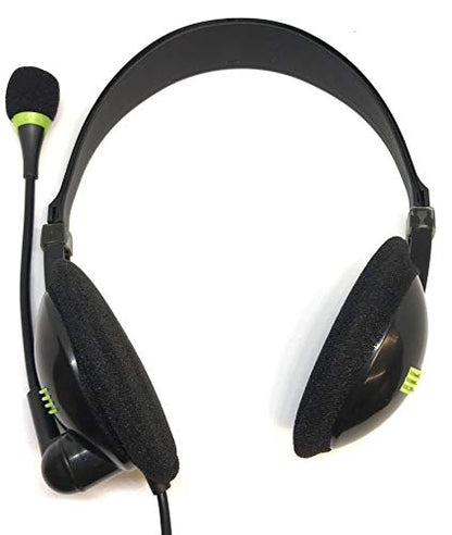 TFD Supplies Wholesale Bulk 5 Pack Stereo USB Headphones with Microphone