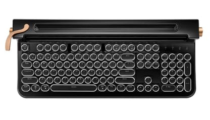 FINEDAY Keyboard 2.0 Plus, 2.4G Wireless & Bluetooth, 104 Keys, Blue Switch, 5000mAh, Retro Mechanical Keyboard with Korean/English Keycaps for PC/Mac/Phone (Korean Keycaps) - style: Korean Keycaps