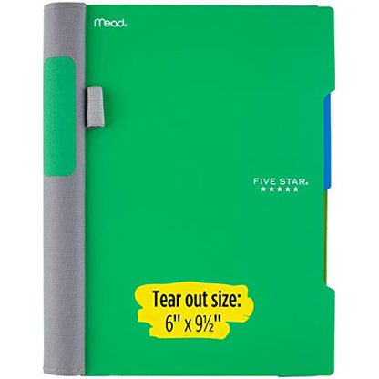 Five Star Advance Spiral Notebooks, 2 Subject, College Ruled Paper, 100 Sheets, 9-1/2" x 6", Black, White, 2 Pack (38636) - color: Black/White
