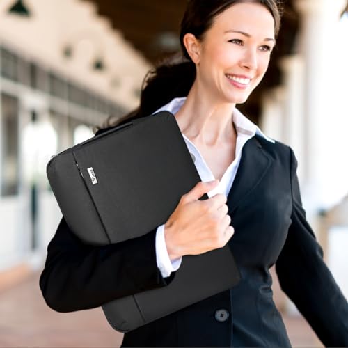 Voova Laptop Sleeve Case 14 15 Inch with Handle, 360° Protective Waterproof Slim Computer Bag Cover Compatible with MacBook Air 15 M2/M3/M4 2024-2025, MacBook Pro 14/15, Hp Chromebook 14, Black - color: Black, size: 14-15 Inch