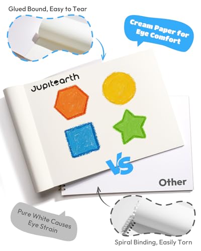 JUPITEARTH Sketch Pads, 2-Pack 50 Sheets 9x12 Inch Drawing Pad, Acid-Free Thickened Glue-Bound Sketchbook, Art Supplies, Drawing Paper for Coloring Painting for School - color: 2