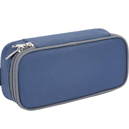 FlowFly Large Capacity Pencil Case for Kids, Boys & Girls – Zippered Multi-Functional Pen Pouch, Soft & Portable Pencil Bag for School, Teens, Students, Cyan - color: Cyan
