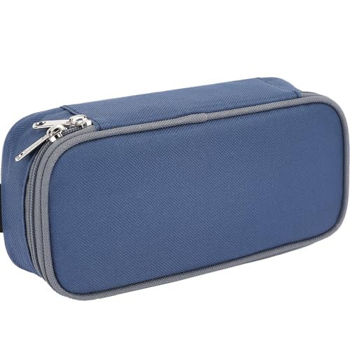 FlowFly Large Capacity Pencil Case for Kids, Boys & Girls – Zippered Multi-Functional Pen Pouch, Soft & Portable Pencil Bag for School, Teens, Students, Cyan - color: Cyan