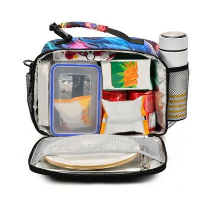Cutom Name Kids Lunch Box Insulated Lunch Bags Cooler Tote Bag with Removable Shoulder Strap for Boy Girl Student 20847438-C - color: Cutom NameRainbow Flame Dragon
