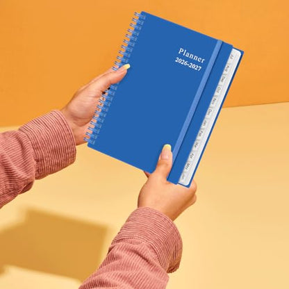 2026-2027 Planner - Planner 2026-2027 from July 2026 - June 2027, Weekly & Monthly Planner Spiral Bound with 12 Monthly Tabs, Inner Pocket, 6.4" x 8.5", Blue-E - color: Blue-E, size: 6.4" x 8.5"