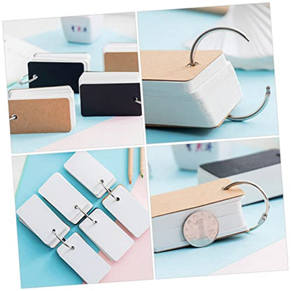 8pcs Portable Memory Cards for Travel Blank Flashcards Binder Ring Flash Cards Notecards for Daily Use - size: 7X4CM