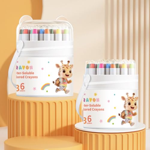 Twist Crayons for Kids 36 Pieces Safe Multifunctional Washable Easy-Grip | Kids Crayons Coloring Supplies for Prechoolers Kindergarten Students Boys Girls Children Teen Daughter