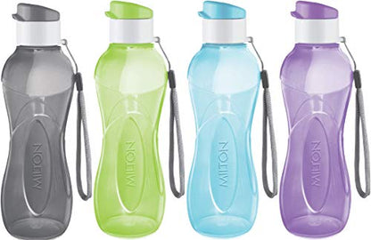 MILTON Water Bottle Kids Reusable Leakproof 17 Oz 4-Pack Plastic Wide Mouth Large Big Drink Bottle BPA & Leak Free with Handle Strap Carrier for Cycling Camping Hiking Gym Yoga - color: Pastel 4 pack