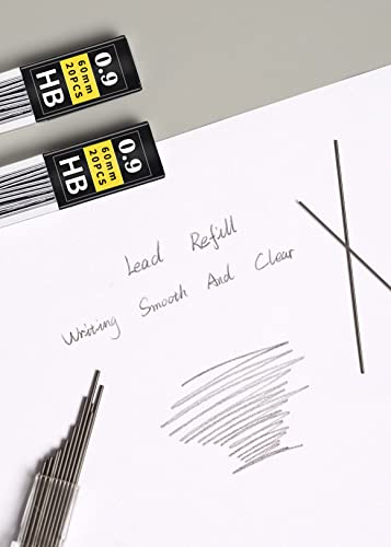 0.9 mm lead refills (680 Pcs), Unbreakable 0.9mm lead pencil refills And 2 Premium Erasers, Long Lasting HB Mechanical Pencil Lead 0.9 Refill For Students & Professionals - style: 0.9 lead refills