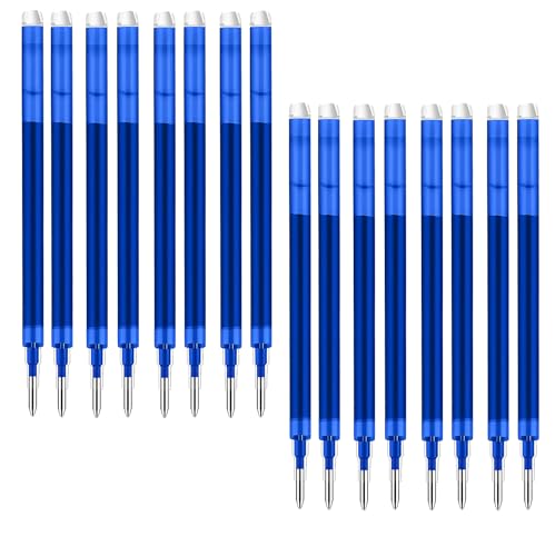 0.7 mm Erasable Gel Ink Pen Refills Compatible with Frixion Friction, Smooth Writing Multicolor Retractable Fine Point Pen Refill for School Office Home Art (Blue, 16) - style: Blue
