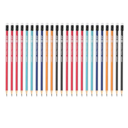 M&G Wooden Hexagonal Pencils, 2 Set HB Pencils Graphite Round Pencils with Eraser for Classroom Teacher Office Supplies, 5 Colors