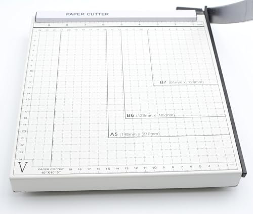 B5 Paper Cutter, 11 in x 10.6 in 10 Sheets Capacity Paper Trimmer for Coupon, Label, Cardstock, and Scrapbooking Craft for Office and Home (B5) - size: B5