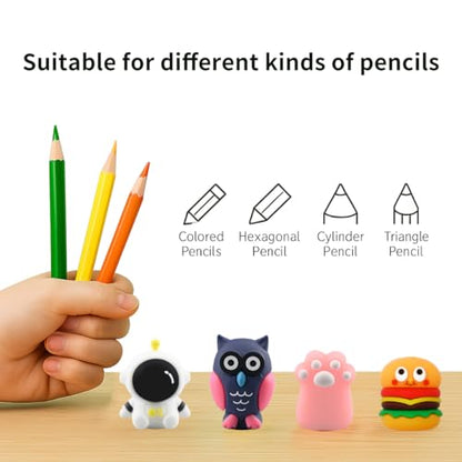 8 PCS Pencil Sharpener for Kids, Pencil Sharpener Manual, Cartoon Handheld Little Pencil Sharpeners, Kawaii Stationary Gifts, Small Favors Gifts for Office Supplies (Style 1) - style: Style 1