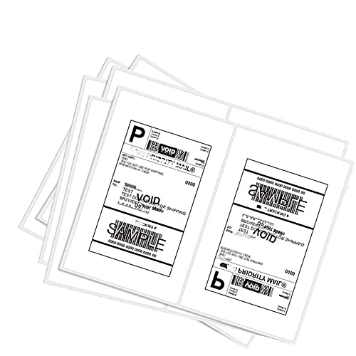 BESTEASY 1000 Round Corner Half Sheet Self Adhesive Shipping Labels for Laser and Ink Jet Printers, White Blank (500 Sheets, 1000 Labels) - size: 500 sheets, style: Round Corner-8.5"x5.5"