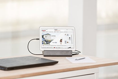 LEGRAND, 694811 3-Way Power Strip with Integrated Tablet / Mobile Phone / Smartphone Holder and 2-Port USB Charging Station for iPhone iPad Samsung Huawei On/Off Switch Extension Cable 1.5 m