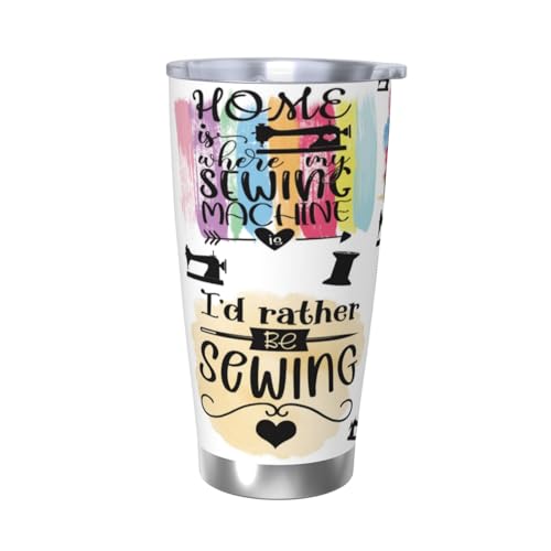 Sewing Quilting Gift for Women,Quilt Tumbler Stainless Steel Cup Insulated Travel Coffee Mug For Women Teens Wife 20 oz - style: Sewing