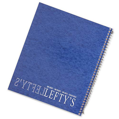 Left-Handed College Ruled Notebook Printed with "Lefty" on the Cover, Set of 3, Assorted Colors