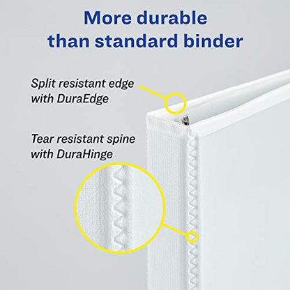 Avery Heavy-Duty View 3 Ring Binder, Extra Wide, 2" EZD Rings, 1 White Binder (01320) (Pack of 2) - size: 2" (Pack of 2)