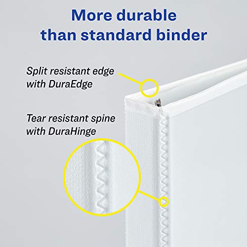 Avery Heavy-Duty View 3 Ring Binder, Extra Wide, 2" EZD Rings, 1 White Binder (01320) (Pack of 2) - size: 2" (Pack of 2)