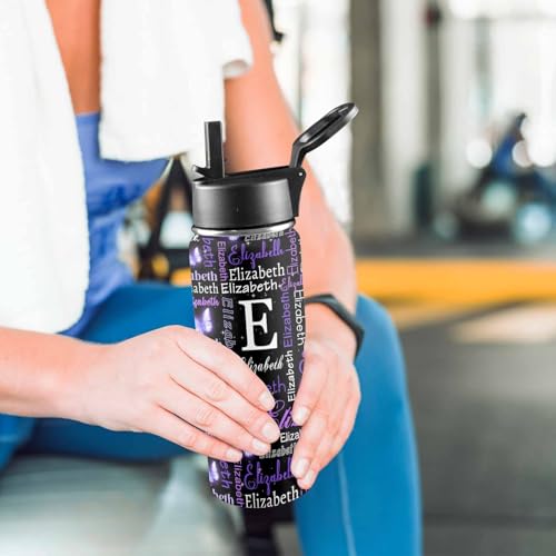Personalized Water Bottles with Name for Kids, Custom Butterfly Water Bottle Stainless Steel Water Tumbler Customized Gifts - color: Color_13