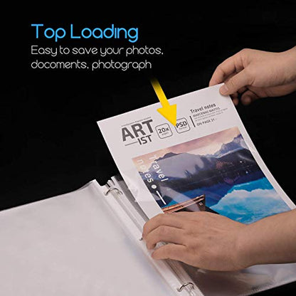 KTRIO Sheet Protectors 8.5 x 11 Inches Clear Page Protectors for 3 Ring Binder 50 Pack, Heavyweight Sheet Protectors 8.5 x 11 Inches 3 Mil Top Loading Letter Size, 30 Pack