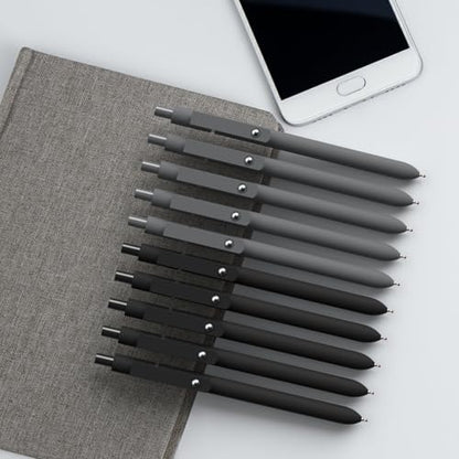 Gel Pens,0.5mm Fine Point Pens Smooth Writing japanese gel pens, High-End Series Black Ink cute gel pens for Journaling Note Taking, Office School Supplies (10 Pcs Black Gray-Black Ink) - style: 10 Pcs Black Ink-Black Gray shaft pen