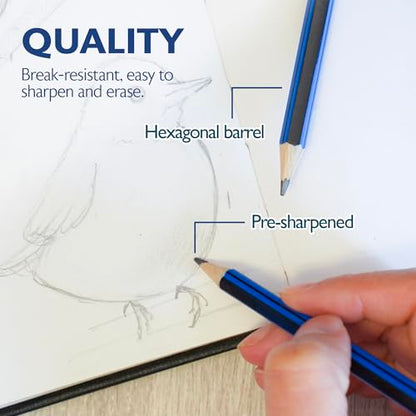 BAZIC PRODUCTS #2B Premium Wood Pencils, 12 Count, for Drawing | Softer #2B graphite for dark, bold lines, Wood barrel, fine point, shading, sketching, writing - size: 1 Count (Pack of 1)