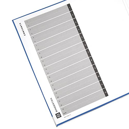 3-Ring Premium Binder - Navy, 3" Spine, by Bindertek | 525 Sheet Capacity, 2" D-Rings, Linen-Textured Covers, Steel Reinforced Edges, Spine Label Included - color: Navy, size: 3" Spine