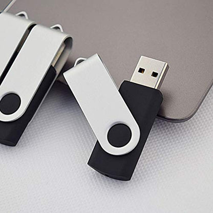 Aiibe 2 Pack 8GB USB Flash Drive 8GB Flash Drives USB 2.0 Thumb Drive Memory Stick Zip Drives Bulk (Black) - color: Black 2Pack, size: 8GB