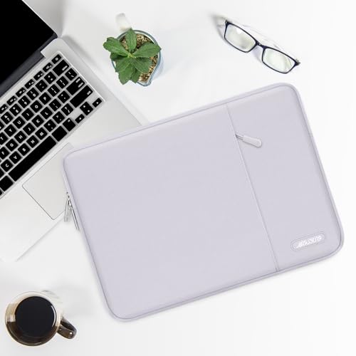 MOSISO Laptop Case 13.3 inch, 13-13.3 inch Laptop Sleeve Compatible with MacBook Air/Pro 13/Pro 14 M5 M4 M3 M2 M1, HP Dell ASUS Lenovo,Polyester Vertical Computer Sleeve Bag with Pocket, Dusty Lilac - color: Dusty Lilac, size: 13.3 inch