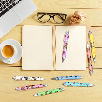 Horse Theme Ballpoint Pens Set – Aesthetic Horse Design Pens for Office, Journaling, and Stationery Lovers – Smooth Writing Pens for Daily Use, Notes, or Gifts – Stylish Animal Inspired Design, 8 Pack - style: Horse